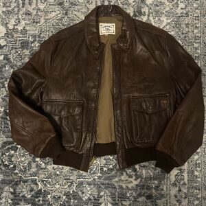 Vintage camel leather jacket